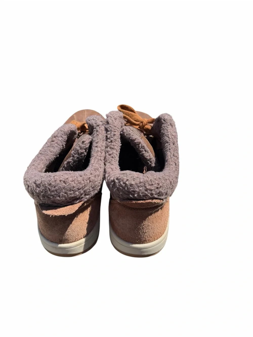 Brown Faux Fur Lined Lace-Up Winter Boots size 12